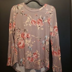 Long sleeve floral top